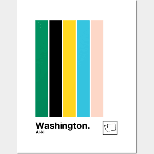 Washington State // Original State Flag Colors Design Posters and Art